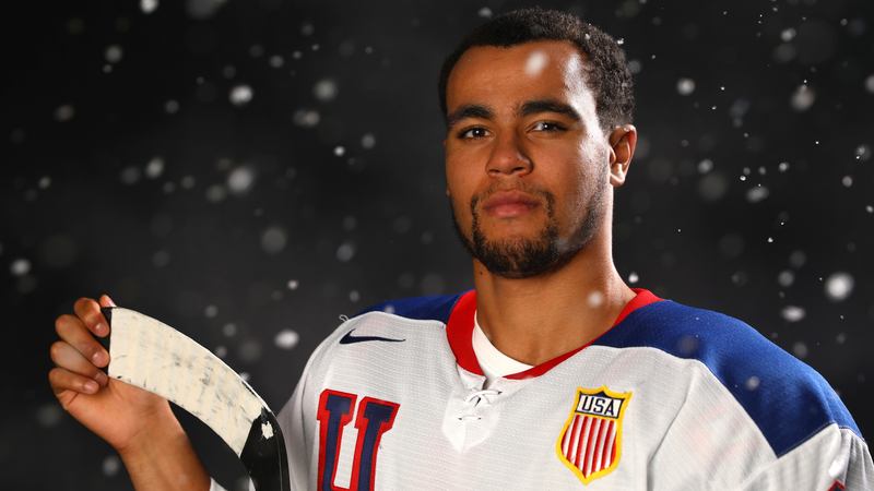 Jordan Greenway is one of the few Americans with future NHL potential. Photo: Ezra Shaw/Getty Images